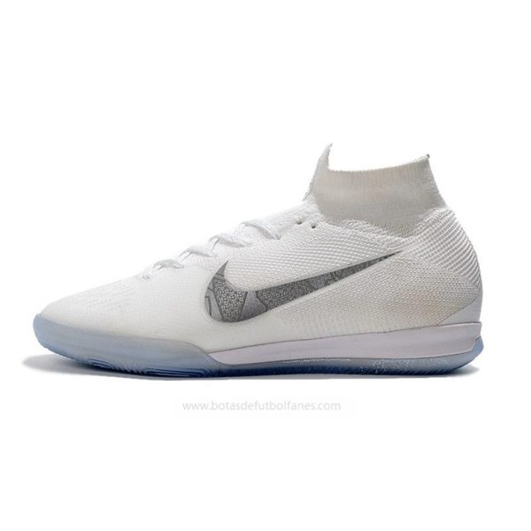 Nike Mercurial SuperflyX VI Elite IC para Mujer Blanco Gris